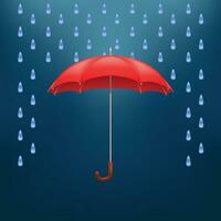 umbrella under rain vector