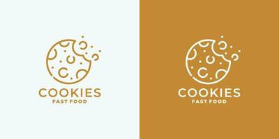 Cookie logo design vector illustration