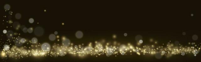 Golden glittering light bokeh shining, sparkling luxury photo