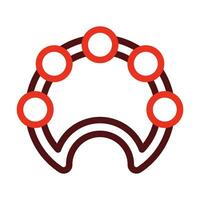 Tambourine Vector Thick Line Two Color Icons For Personal And Commercial Use.