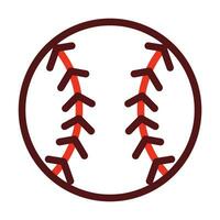 Baseball Vector Thick Line Two Color Icons For Personal And Commercial Use.
