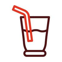 Juice Vector Thick Line Two Color Icons For Personal And Commercial Use.