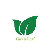 Logos of green leaf ecology nature element vector