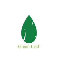 Logos of green leaf ecology nature element vector