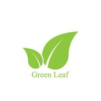 Logos of green leaf ecology nature element vector