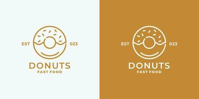 Donut logo design vector illustration