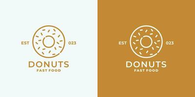 Donut logo design vector illustration