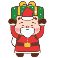 Illustration png cartoon cute santa