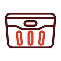 Crate Vector Thick Line Two Color Icons For Personal And Commercial Use.