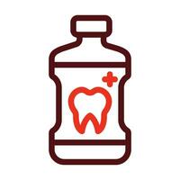 Mouthwash Vector Thick Line Two Color Icons For Personal And Commercial Use.