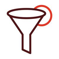 Funnel Vector Thick Line Two Color Icons For Personal And Commercial Use.