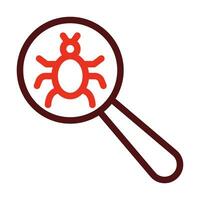 Bug Detector Vector Thick Line Two Color Icons For Personal And Commercial Use.