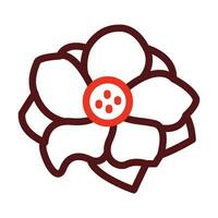 Anemone Vector Thick Line Two Color Icons For Personal And Commercial Use.