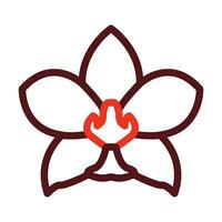 Moth Orchid Vector Thick Line Two Color Icons For Personal And Commercial Use.