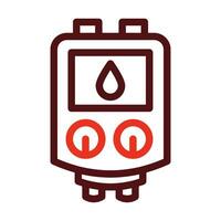 Water Heater Vector Thick Line Two Color Icons For Personal And Commercial Use.