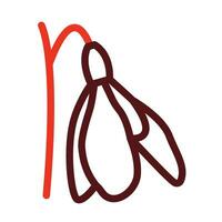 Snowdrop Vector Thick Line Two Color Icons For Personal And Commercial Use.
