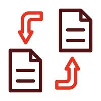 Data Transfer Vector Thick Line Two Color Icons For Personal And Commercial Use.