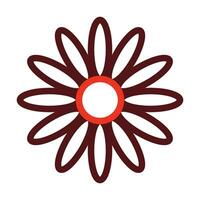 Daisy Vector Thick Line Two Color Icons For Personal And Commercial Use.
