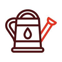 Watering Can Vector Thick Line Two Color Icons For Personal And Commercial Use.