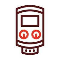 Tankless Water Heater Vector Thick Line Two Color Icons For Personal And Commercial Use.