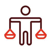 Integrity and Principles Vector Thick Line Two Color Icons For Personal And Commercial Use.