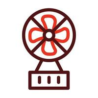 Electric Fan Vector Thick Line Two Color Icons For Personal And Commercial Use.