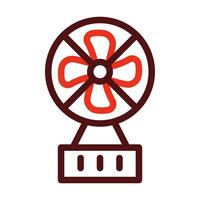 Electric Fan Vector Thick Line Two Color Icons For Personal And Commercial Use.