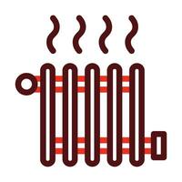 Heat Radiator Vector Thick Line Two Color Icons For Personal And Commercial Use.