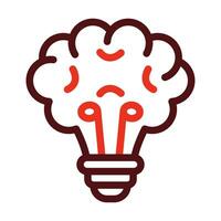 Brainstorming Techniques Vector Thick Line Two Color Icons For Personal And Commercial Use.