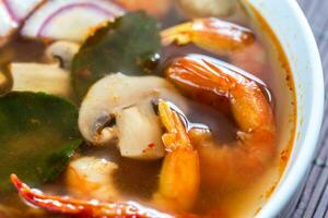 Thai tom yum soup photo