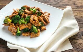 Chicken with broccoli photo