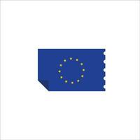 Europe flag icon vector