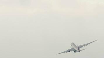 MOSCOW, RUSSIAN FEDERATION JULY 30, 2021 - Shot of Nordwind passenger plane takeoff at Sheremetyevo airport. Aircraft in the sky. Tourism and travel concept video