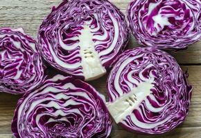 Red cabbage cut photo