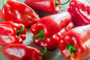 Red bell peppers photo