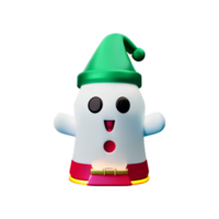 Ghost Santa Cartoon AI Generative png
