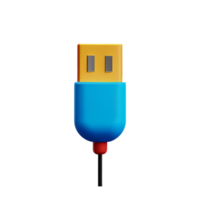 USB Port câble ai génératif png