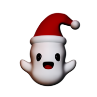 Ghost Santa Cartoon AI Generative png