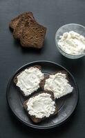 Sandwiches with cream cheese photo