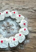 Meringue Christmas wreath photo