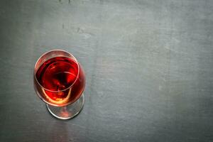 Glass of rose wine photo