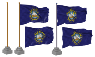 FC Pakhtakor Tashkent Flag Waving Different Style With Stand Pole Isolated, 3D Rendering png