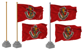 Nagoya Grampus Football Club Flag Waving Different Style With Stand Pole Isolated, 3D Rendering png