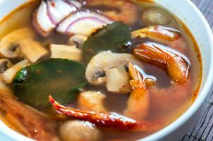 Thai tom yum soup photo