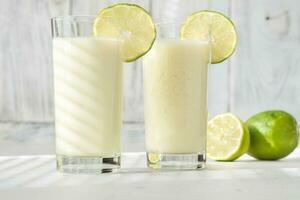 Glasses of brazilian lemonade photo