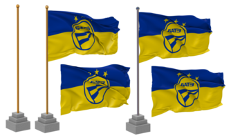 FC BATE Borisov Flag Waving Different Style With Stand Pole Isolated, 3D Rendering png