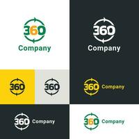 Minimal 360 Degree Vector Logo Template, New Creative Logo
