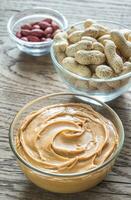 Bowl of peanut butter photo