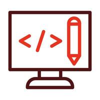 Website Design Vector Thick Line Two Color Icons For Personal And Commercial Use.