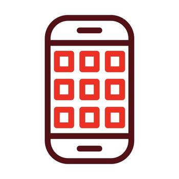 móvil aplicaciones vector grueso línea dos color íconos para personal y comercial usar.